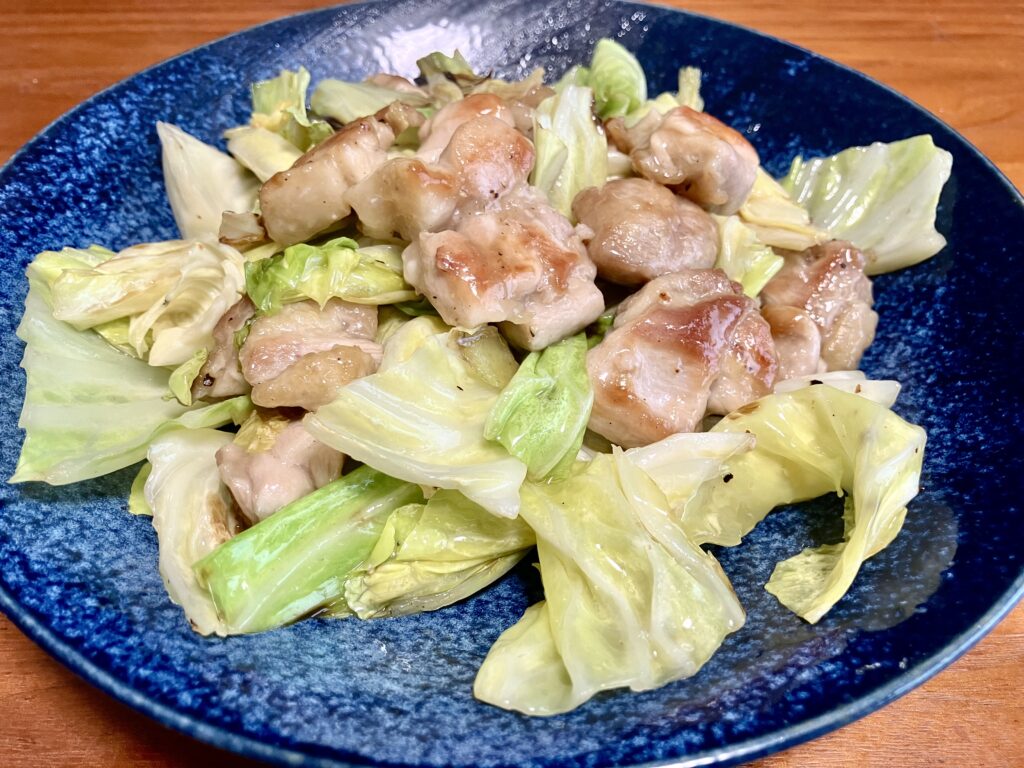 パリパリチキンと生姜の野菜炒め