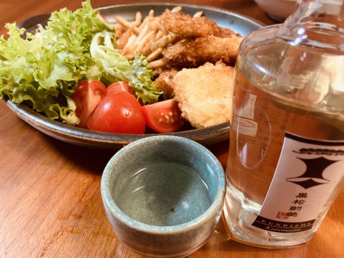剣菱とフライの盛り合わせ