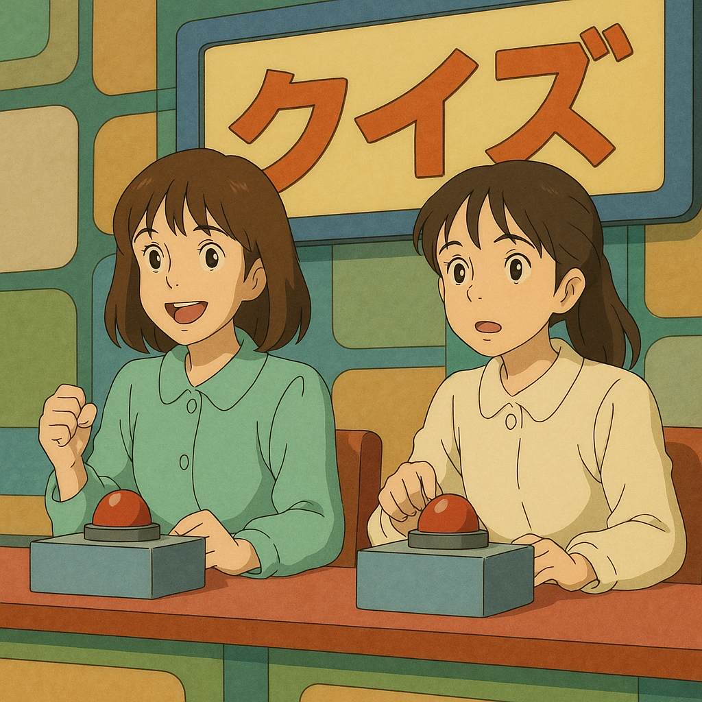 クイズに参加している女性