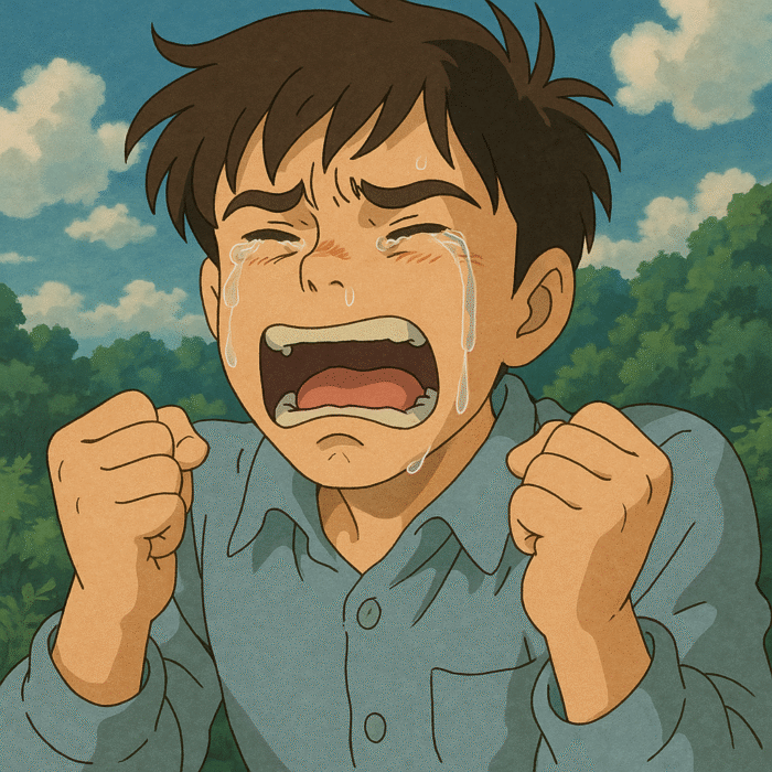不正解で悔しがる青年