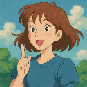 閃いている女性