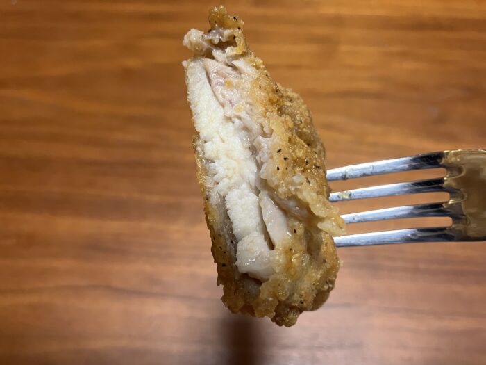 フライドチキンの断面