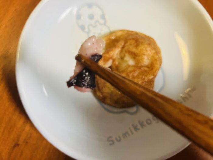 たこ焼きから取り出したタコ