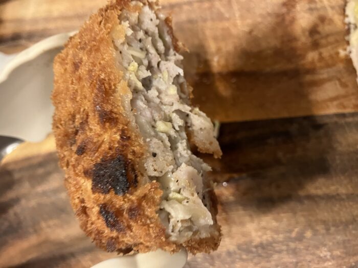 メンチカツの断面